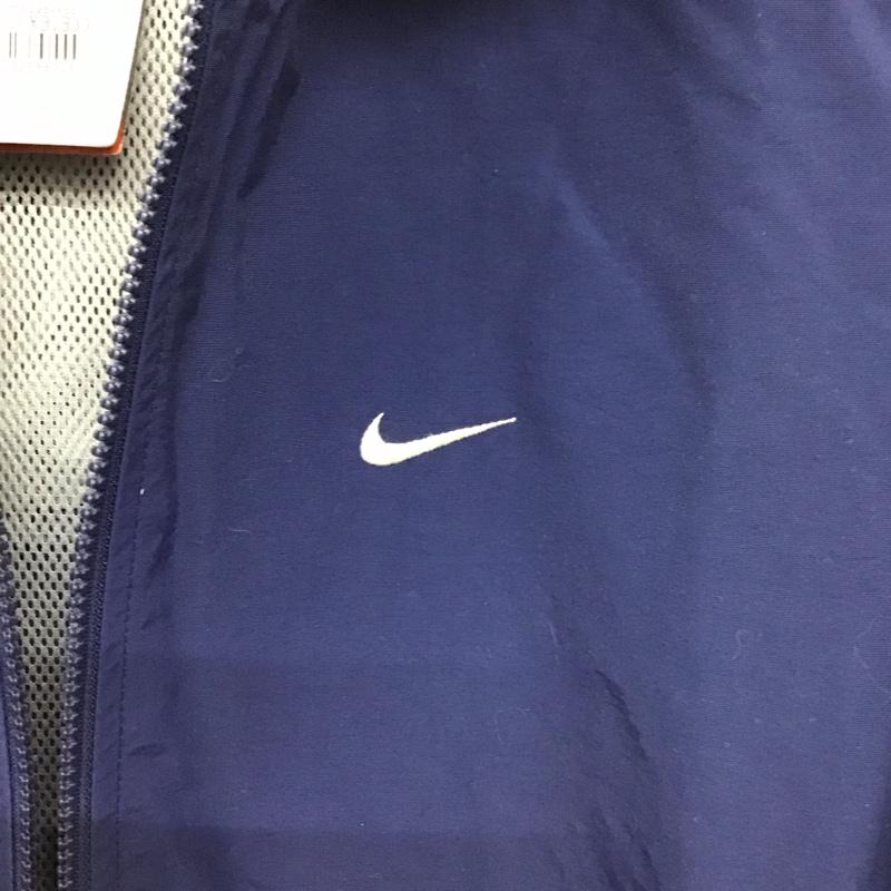 ナイキ NIKE ジャケット、上着 ジャンパー、ブルゾン ジップアップジャケット ナイロンジャケット アウター L ロゴ、文字 紺 / ネイビー /  メンズ USED 古着 中古 10150874