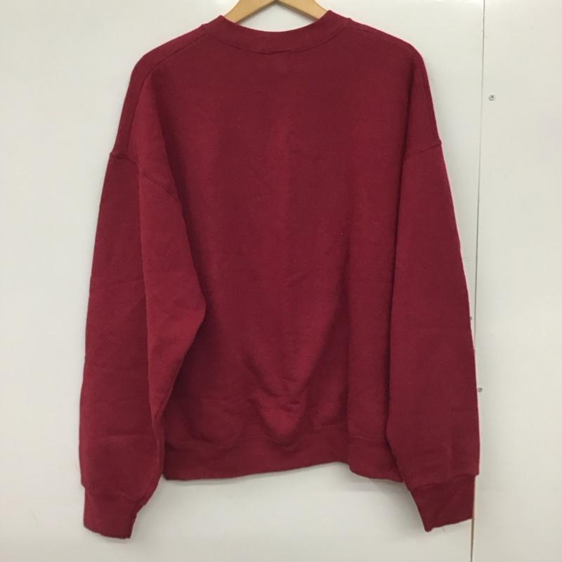 フルーツオブザルーム FRUIT OF THE LOOM トレーナー 長袖 長袖トレーナー スウェット クルーネック プルオーバー XL ロゴ、文字 えんじ / ワインレッド /  メンズ USED 古着 中古 10150882