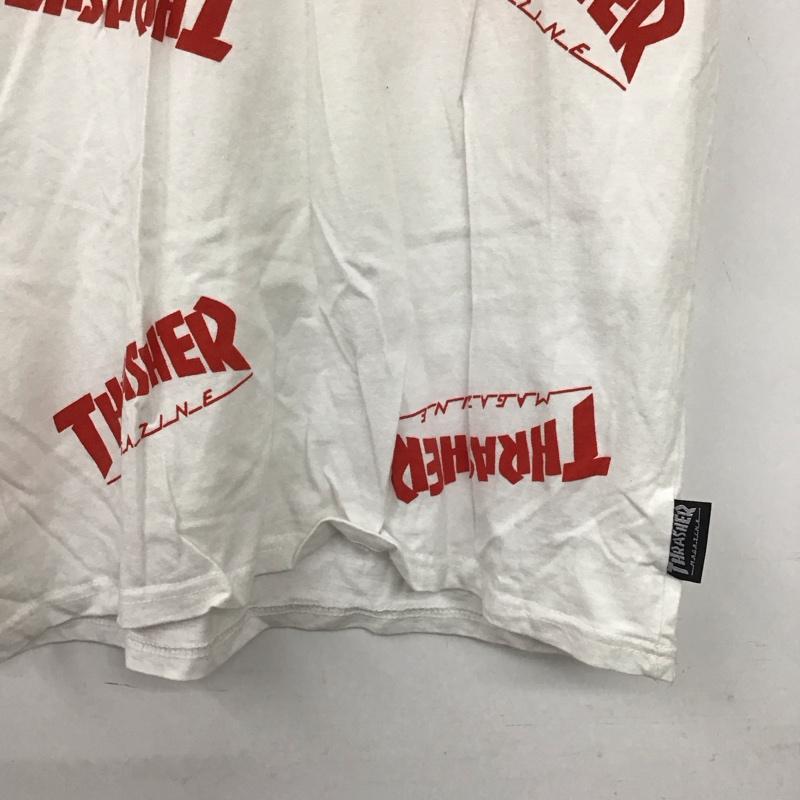 スラッシャー THRASHER Tシャツ 半袖 半袖カットソー プリントTシャツ クルーネックカットソー L プリント 白 / ホワイト /  メンズ USED 古着 中古 10150883