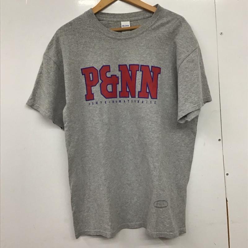 ギルダン GILDAN Tシャツ 半袖 半袖カットソー プリントTシャツ クルーネックカットソー L ロゴ、文字 灰 / グレー /  メンズ USED 古着 中古 10150893