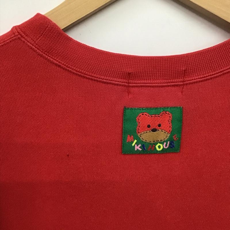 ミキハウス MIKIHOUSE トレーナー 長袖 長袖トレーナー スウェット クルーネック プルオーバー L ロゴ、文字 赤 / レッド /  メンズ USED 古着 中古 10150897
