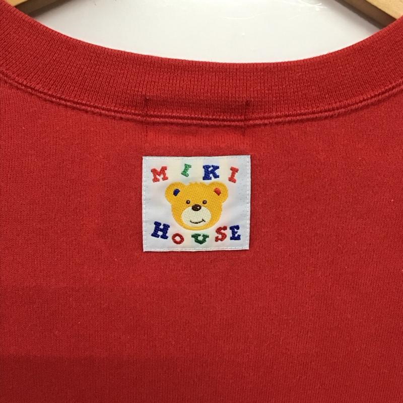 ミキハウス MIKIHOUSE トレーナー 長袖 長袖トレーナー スウェット クルーネック プルオーバー M ロゴ、文字 赤 / レッド /  メンズ USED 古着 中古 10150898
