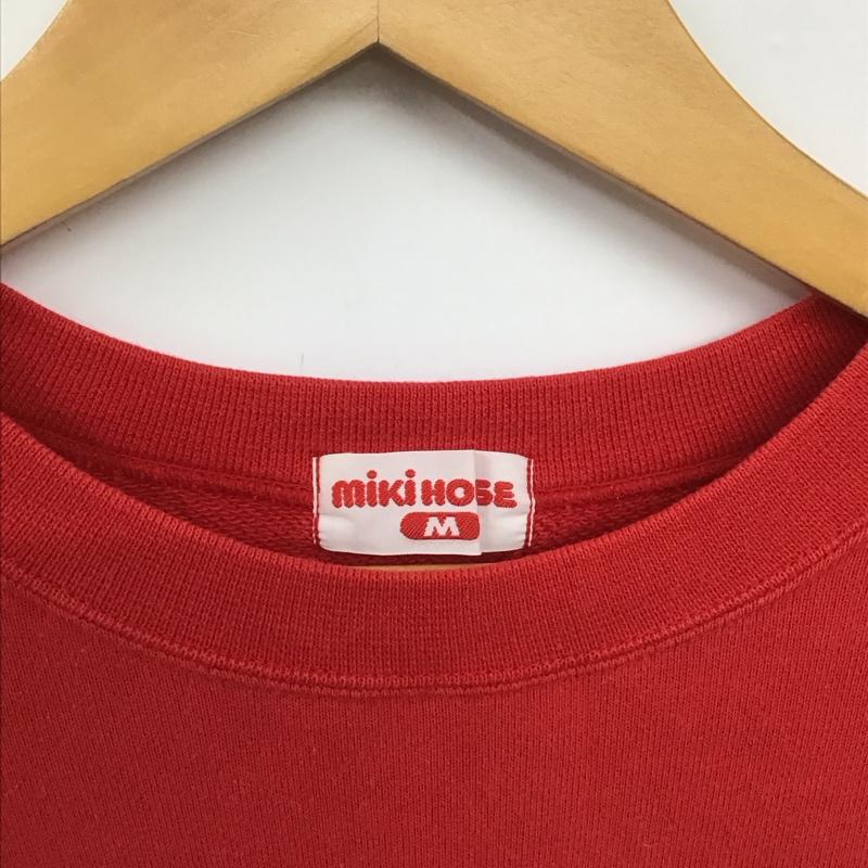 ミキハウス MIKIHOUSE トレーナー 長袖 長袖トレーナー スウェット クルーネック プルオーバー M ロゴ、文字 赤 / レッド /  メンズ USED 古着 中古 10150898