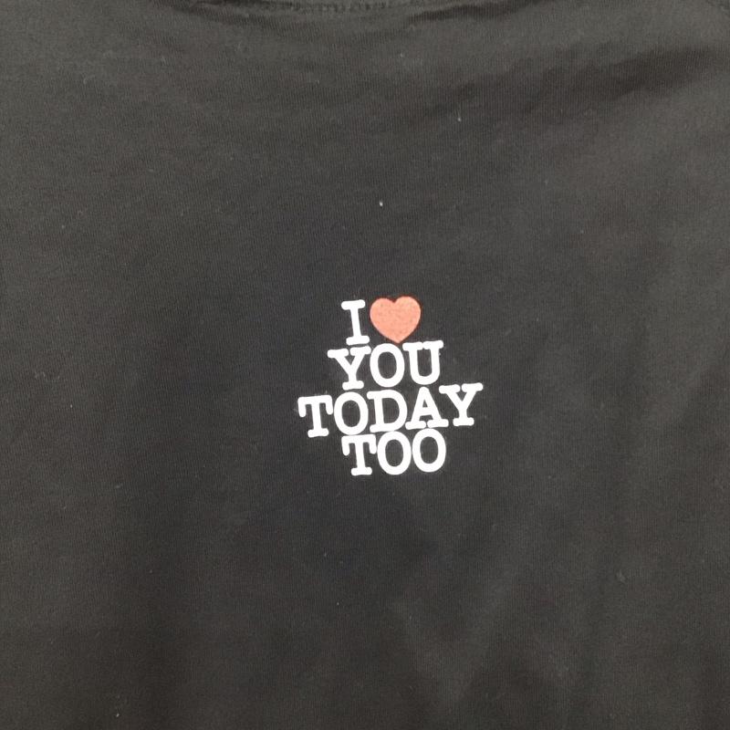 トゥデイエディション TODAY edition Tシャツ 半袖 半袖カットソー プリントTシャツ クルーネックカットソー XL ロゴ、文字 黒 / ブラック /  メンズ USED 古着 中古 10150900
