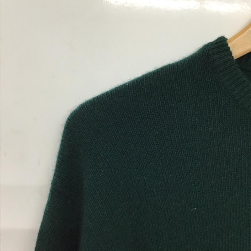 古着 USED ニット、セーター 長袖 長袖ニットカットソー クルーネック セーター LL ロゴ、文字 緑 / グリーン /  メンズ USED 古着 中古 10150903