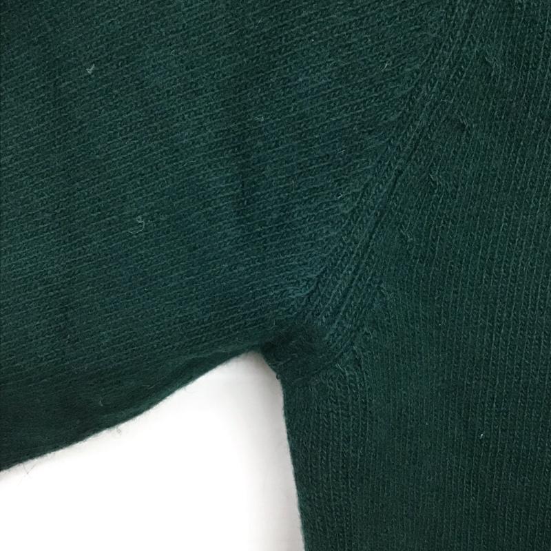 古着 USED ニット、セーター 長袖 長袖ニットカットソー クルーネック セーター LL ロゴ、文字 緑 / グリーン /  メンズ USED 古着 中古 10150903