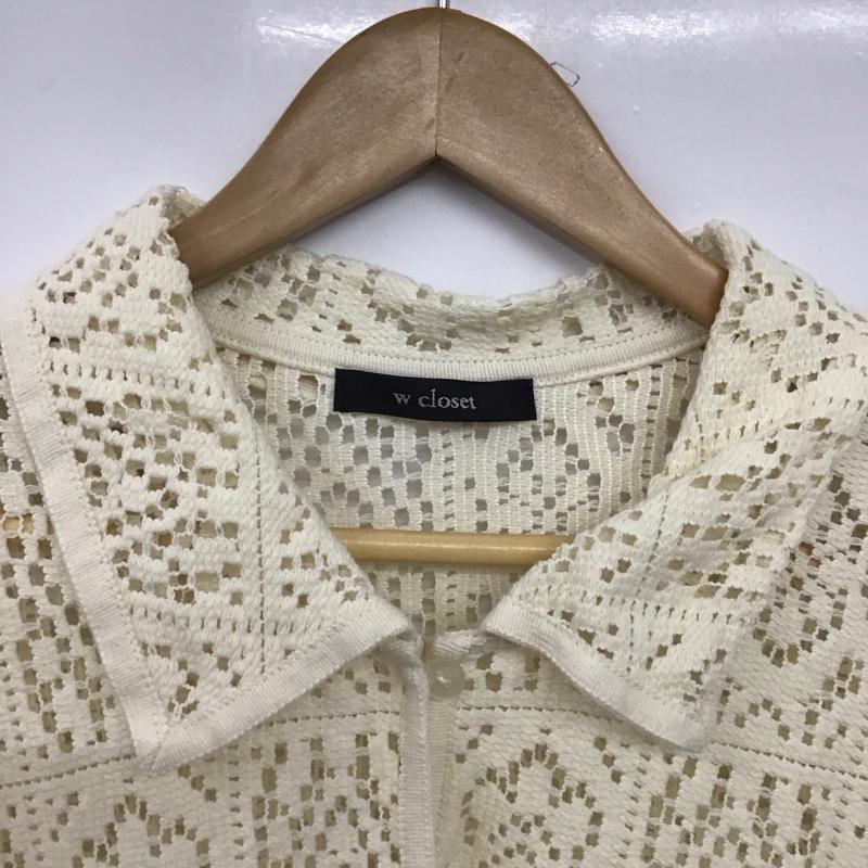 ダブルクローゼット w closet シャツ、ブラウス 半袖 FREE 無地 アイボリー / アイボリー /  レディース USED 古着 中古 10150907