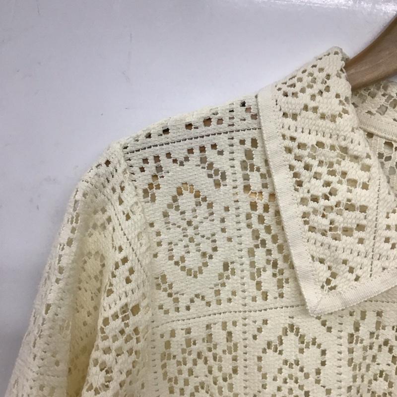 ダブルクローゼット w closet シャツ、ブラウス 半袖 FREE 無地 アイボリー / アイボリー /  レディース USED 古着 中古 10150907