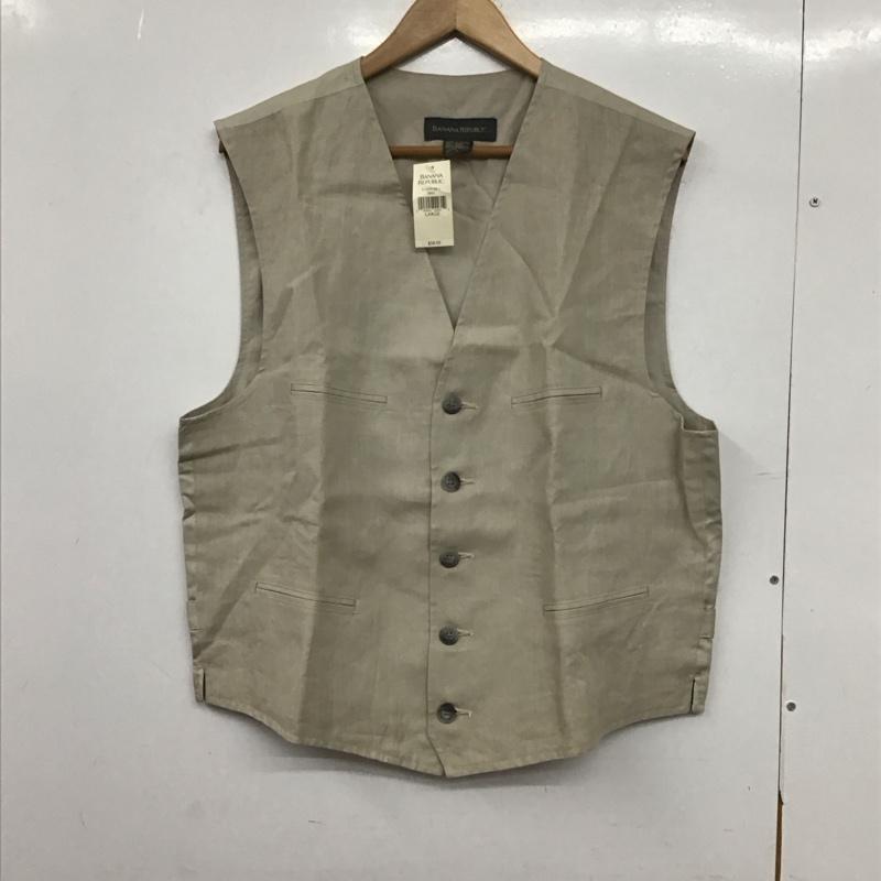バナナリパブリック BANANA REPUBLIC ベスト ベスト ベスト フロントボタン L 無地 アイボリー / アイボリー /  メンズ USED 古着 中古 10150908