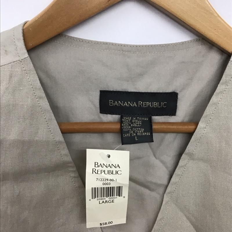 バナナリパブリック BANANA REPUBLIC ベスト ベスト ベスト フロントボタン L 無地 アイボリー / アイボリー /  メンズ USED 古着 中古 10150908