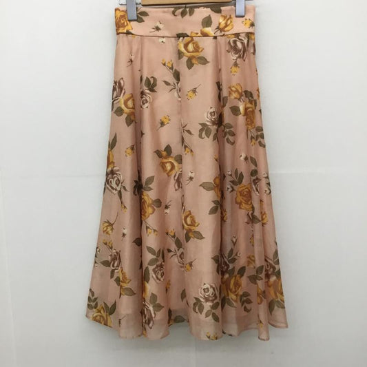 ジルスチュアート JILLSTUART スカート ロングスカート S 花柄 桃 / ピンク / X ベージュ / ベージュ /  レディース USED 古着 中古 10150944