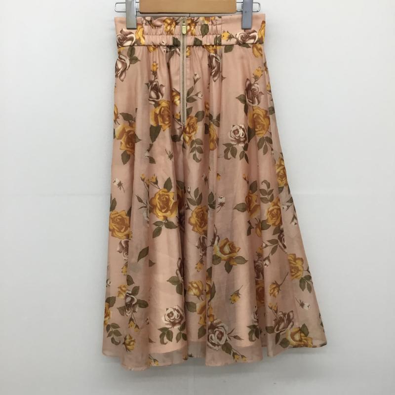 ジルスチュアート JILLSTUART スカート ロングスカート S 花柄 桃 / ピンク / X ベージュ / ベージュ /  レディース USED 古着 中古 10150944
