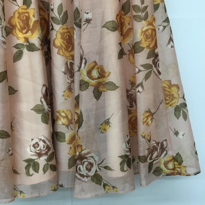 ジルスチュアート JILLSTUART スカート ロングスカート S 花柄 桃 / ピンク / X ベージュ / ベージュ /  レディース USED 古着 中古 10150944