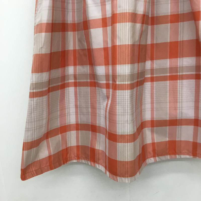 シンプリシテェ Simplicite スカート ロングスカート FREE チェック 桃 / ピンク / X 橙 / オレンジ /  レディース USED 古着 中古 10150947