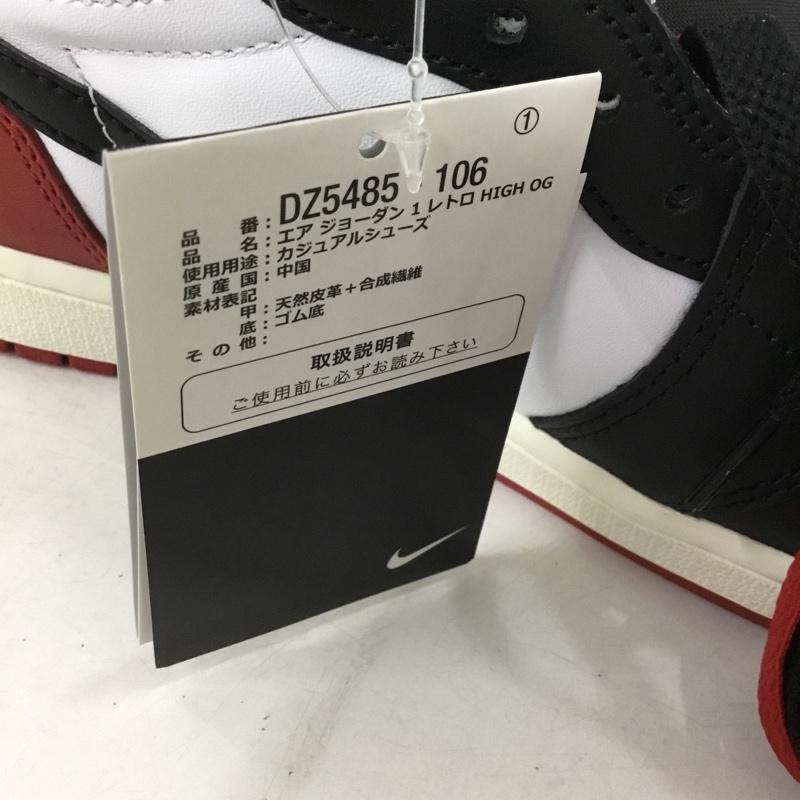 ナイキ NIKE スニーカー スニーカー DZ5485-106 AIR JORDAN 1 RETRO HIGH OG 28.5cm 箱有 28.5cm ロゴ、文字 白 / ホワイト / X 黒 / ブラック / X 赤 / レッド /  メンズ USED 古着 中古 10150959