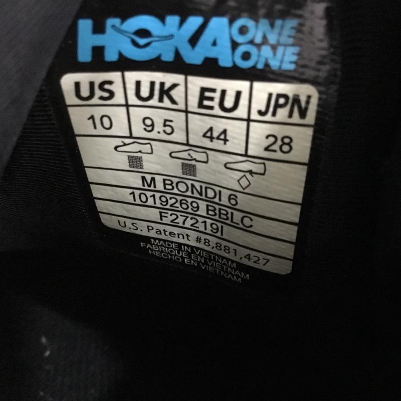 ホカオネオネ HOKA ONEONE スニーカー スニーカー 1019269 BONDI 6 ランニングシューズ 28cm 28.0cm ロゴ、文字 黒 / ブラック /  メンズ USED 古着 中古 10150970