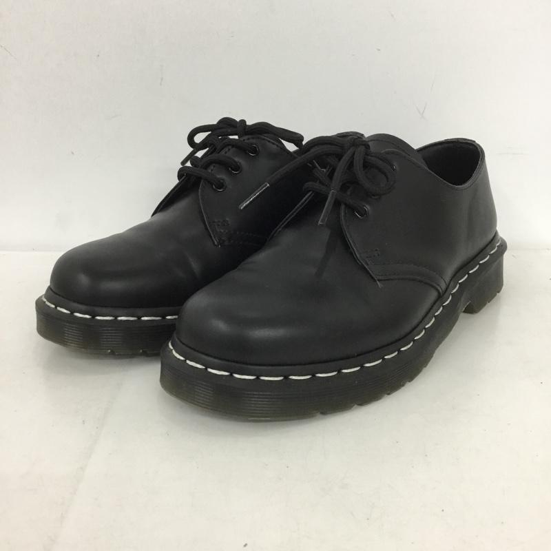 ドクターマーチン Dr.Martens 革靴 革靴 24757 3ホール ホワイトステッチ UK5 US：7 無地 黒 / ブラック /  レディース USED 古着 中古 10150976