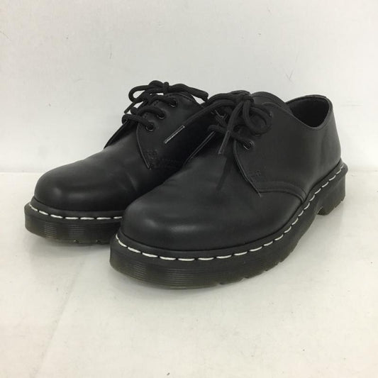 ドクターマーチン Dr.Martens 革靴 革靴 24757 3ホール ホワイトステッチ UK5 US：7 無地 黒 / ブラック /  レディース USED 古着 中古 10150976