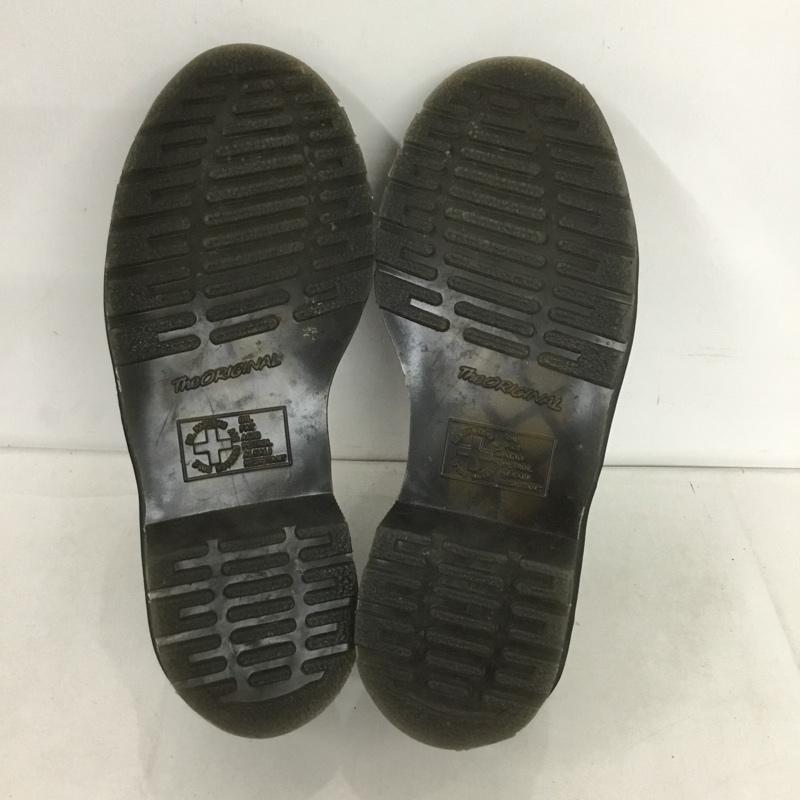 ドクターマーチン Dr.Martens 革靴 革靴 24757 3ホール ホワイトステッチ UK5 US：7 無地 黒 / ブラック /  レディース USED 古着 中古 10150976