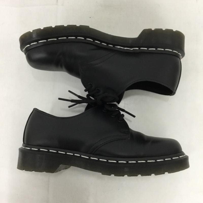 ドクターマーチン Dr.Martens 革靴 革靴 24757 3ホール ホワイトステッチ UK5 US：7 無地 黒 / ブラック /  レディース USED 古着 中古 10150976