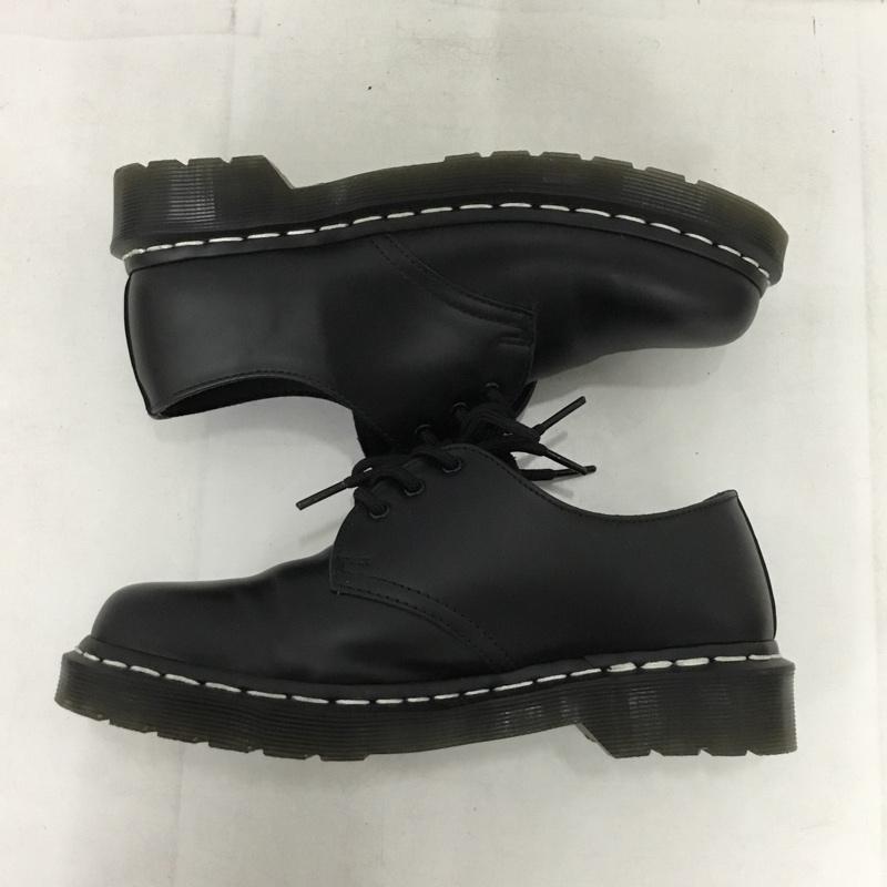 ドクターマーチン Dr.Martens 革靴 革靴 24757 3ホール ホワイトステッチ UK5 US：7 無地 黒 / ブラック /  レディース USED 古着 中古 10150976