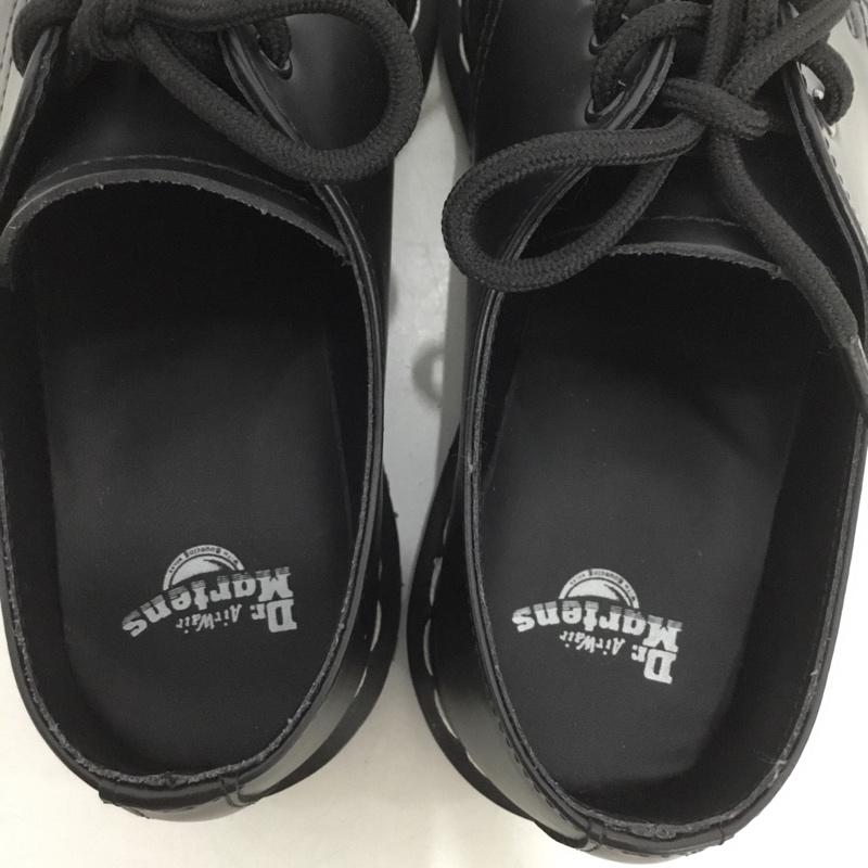 ドクターマーチン Dr.Martens 革靴 革靴 24757 3ホール ホワイトステッチ UK5 US：7 無地 黒 / ブラック /  レディース USED 古着 中古 10150976