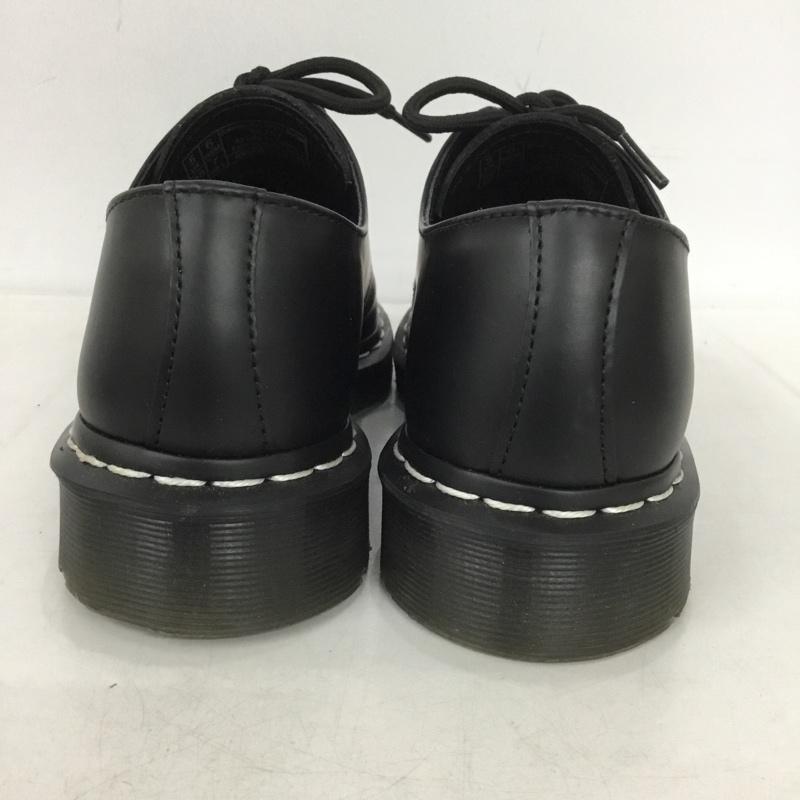 ドクターマーチン Dr.Martens 革靴 革靴 24757 3ホール ホワイトステッチ UK5 US：7 無地 黒 / ブラック /  レディース USED 古着 中古 10150976