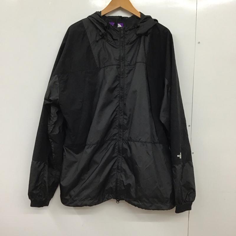 ザ ノースフェイス パープルレーベル THE NORTH FACE PURPLE LABEL ジャケット、上着 ジャンパー、ブルゾン n24fa091 ナイロンジャケット ジップアップジャケット XL ロゴ、文字 黒 / ブラック /  メンズ USED 古着 中古 10150990