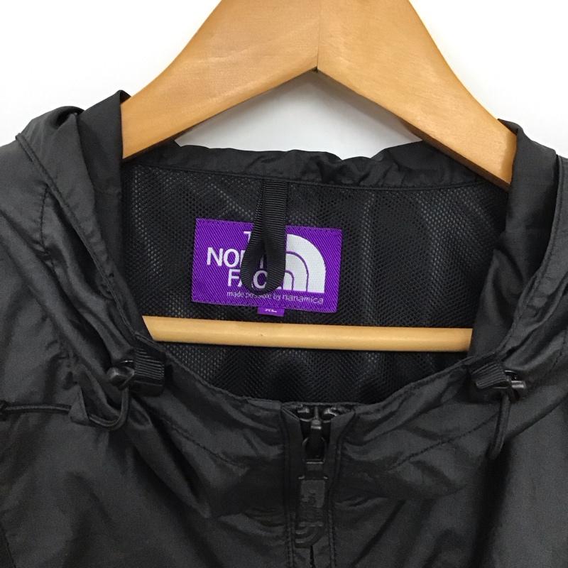 ザ ノースフェイス パープルレーベル THE NORTH FACE PURPLE LABEL ジャケット、上着 ジャンパー、ブルゾン n24fa091 ナイロンジャケット ジップアップジャケット XL ロゴ、文字 黒 / ブラック /  メンズ USED 古着 中古 10150990