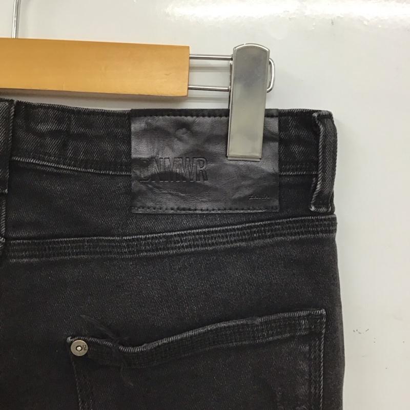 ザラ ZARA パンツ デニム、ジーンズ デニムパンツ スリムパンツ カジュアルパンツ ストレッチパンツ 38 ダメージ加工 ダークグレー / ダークグレー /  メンズ USED 古着 中古 10150994