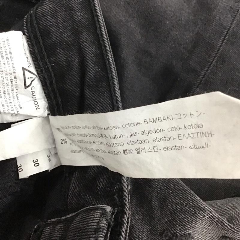 ザラ ZARA パンツ デニム、ジーンズ デニムパンツ スリムパンツ カジュアルパンツ ストレッチパンツ 38 ダメージ加工 ダークグレー / ダークグレー /  メンズ USED 古着 中古 10150994