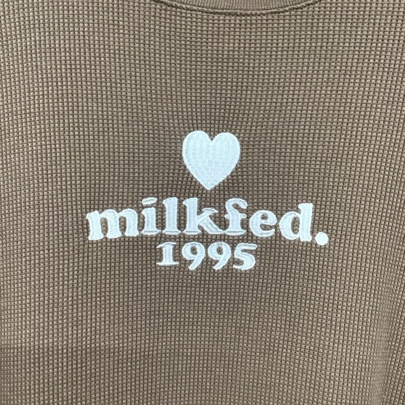 ミルクフェド MILKFED. ワンピース ひざ丈スカート 103211041024 ONE SIZE 無地 X ロゴ、文字 ベージュ / ベージュ /  レディース USED 古着 中古 10150998
