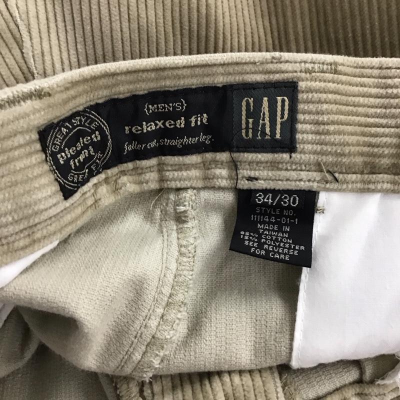ギャップ GAP パンツ ワークパンツ、ペインターパンツ コーデュロイパンツ ワイドパンツ カジュアルパンツ 90s 34 無地 ベージュ / ベージュ /  メンズ USED 古着 中古 10151005