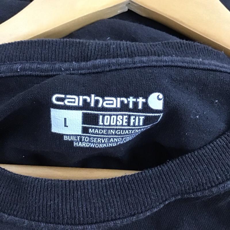 カーハート Carhartt カットソー 長袖 長袖カットソー 無地カットソー クルーネック L 無地 ダークグレー / ダークグレー /  メンズ USED 古着 中古 10151006