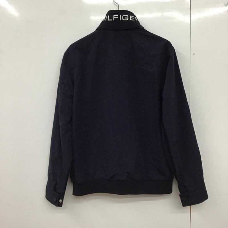トミーヒルフィガー TOMMY HILFIGER ジャケット、上着 ジャンパー、ブルゾン ジップアップジャケット ナイロンジャケット アウター スタンドカラー XL ロゴ、文字 紺 / ネイビー /  メンズ USED 古着 中古 10151019