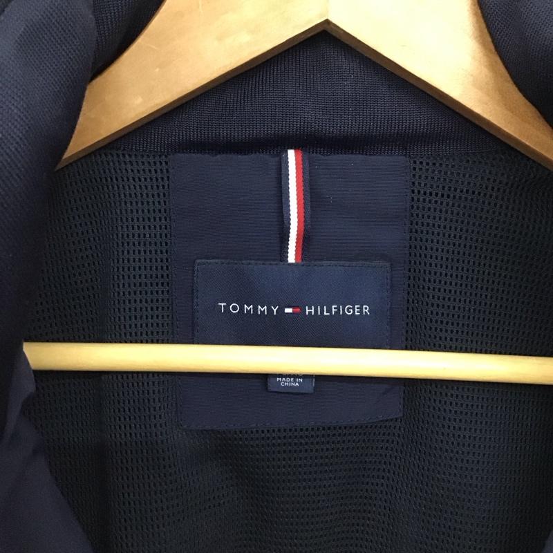 トミーヒルフィガー TOMMY HILFIGER ジャケット、上着 ジャンパー、ブルゾン ジップアップジャケット ナイロンジャケット アウター スタンドカラー XL ロゴ、文字 紺 / ネイビー /  メンズ USED 古着 中古 10151019