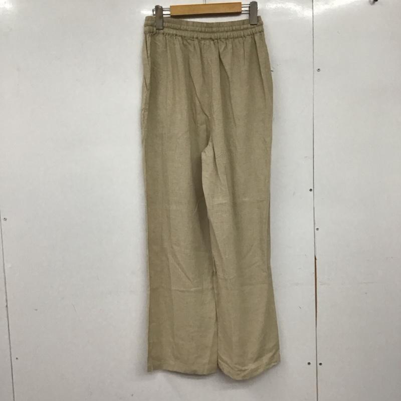フリークスストア FREAK S STORE パンツ スラックス 1142248903791 リネンブレンド ワイド イージーパンツ M 無地 ベージュ / ベージュ /  レディース USED 古着 中古 10151030
