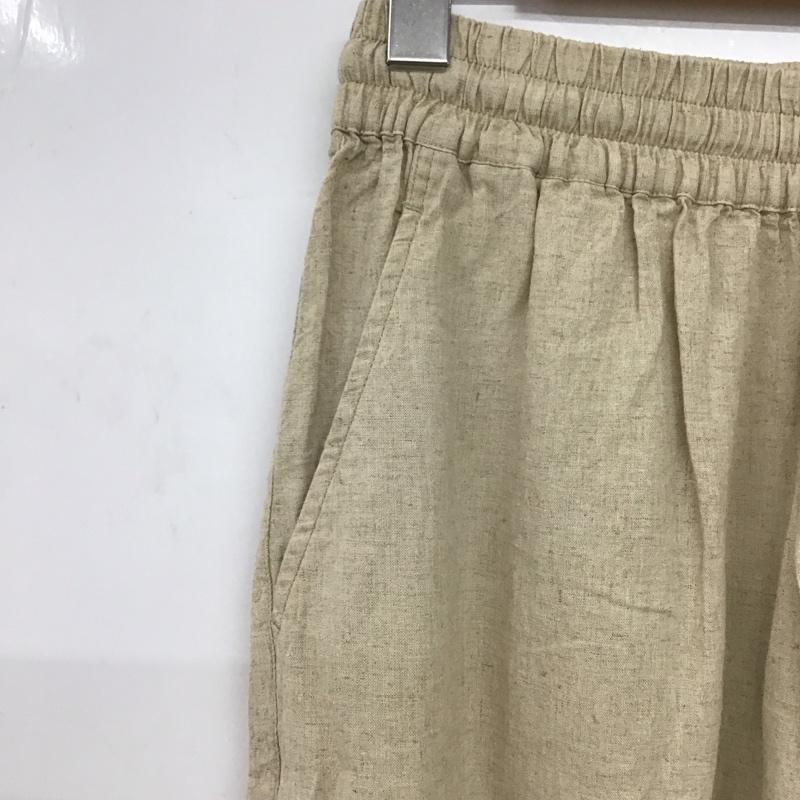 フリークスストア FREAK S STORE パンツ スラックス 1142248903791 リネンブレンド ワイド イージーパンツ M 無地 ベージュ / ベージュ /  レディース USED 古着 中古 10151030