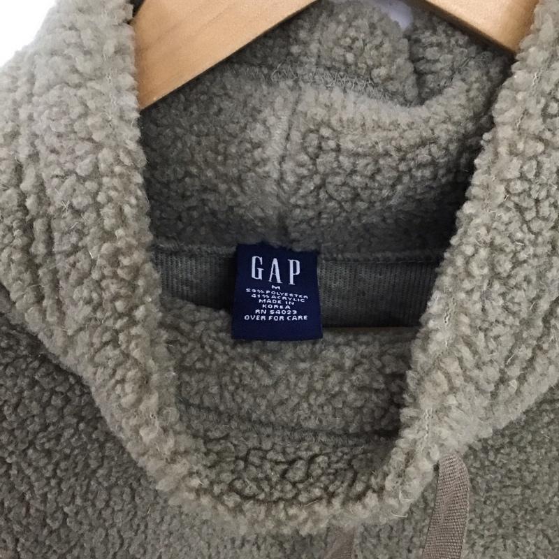 ギャップ GAP カットソー 長袖 フリースジャケット プルオーバー スタンドネック 90s M 無地 ベージュ / ベージュ /  メンズ USED 古着 中古 10151031
