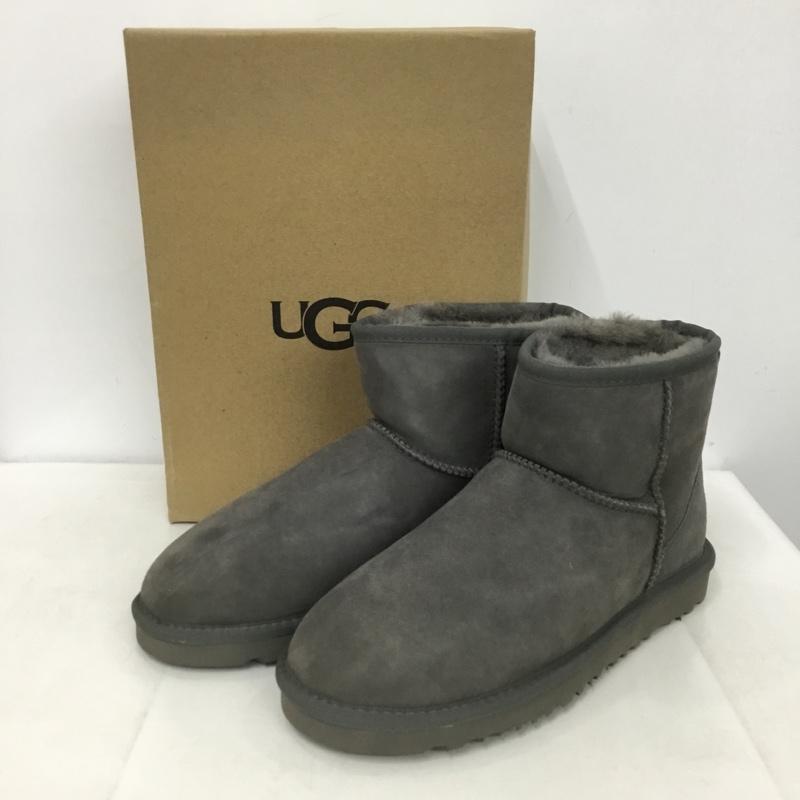 アグ UGG ブーツ ショートブーツ 1016222 Classic Mini2 ムートンブーツ 26cm 箱有 26.0cm ロゴ、文字 灰 / グレー /  メンズ USED 古着 中古 10151037