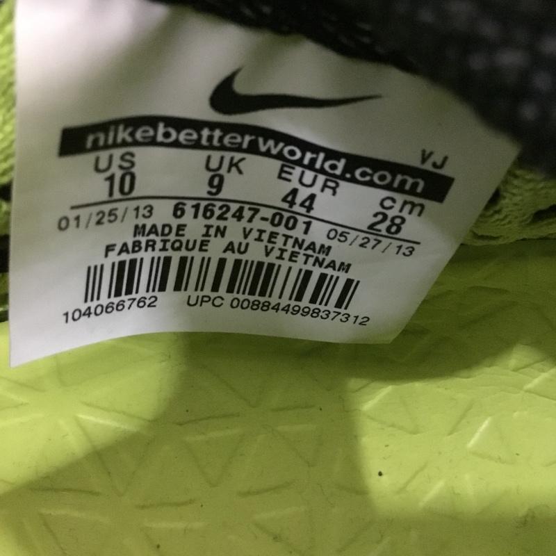 ナイキ NIKE スニーカー スニーカー 616247-001 FREE HYPERFEEL RUN TRAIL 28cm 28.0cm ロゴ、文字 黒 / ブラック /  メンズ USED 古着 中古 10151041