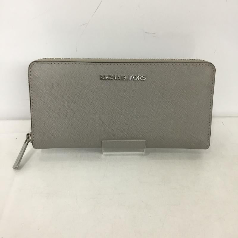 マイケルコース MICHAEL KORS 財布 長財布 ラウンドファスナー ロゴ、文字 灰 / グレー /  レディース USED 古着 中古 10151044