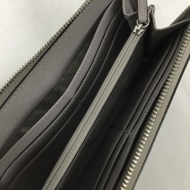 マイケルコース MICHAEL KORS 財布 長財布 ラウンドファスナー ロゴ、文字 灰 / グレー /  レディース USED 古着 中古 10151044