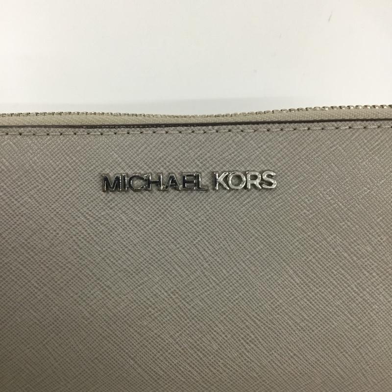 マイケルコース MICHAEL KORS 財布 長財布 ラウンドファスナー ロゴ、文字 灰 / グレー /  レディース USED 古着 中古 10151044