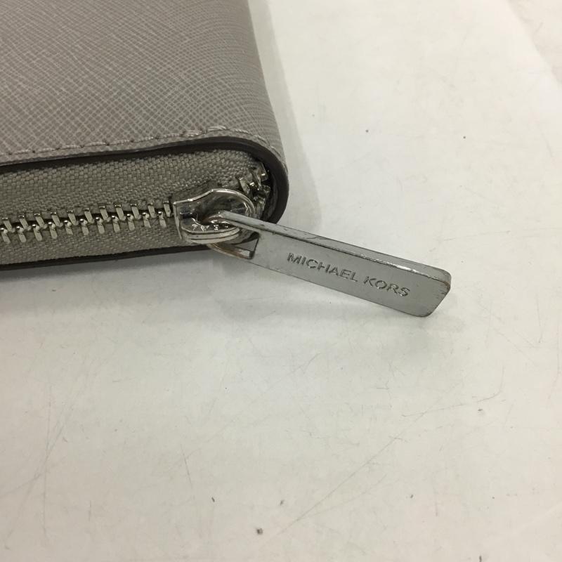 マイケルコース MICHAEL KORS 財布 長財布 ラウンドファスナー ロゴ、文字 灰 / グレー /  レディース USED 古着 中古 10151044