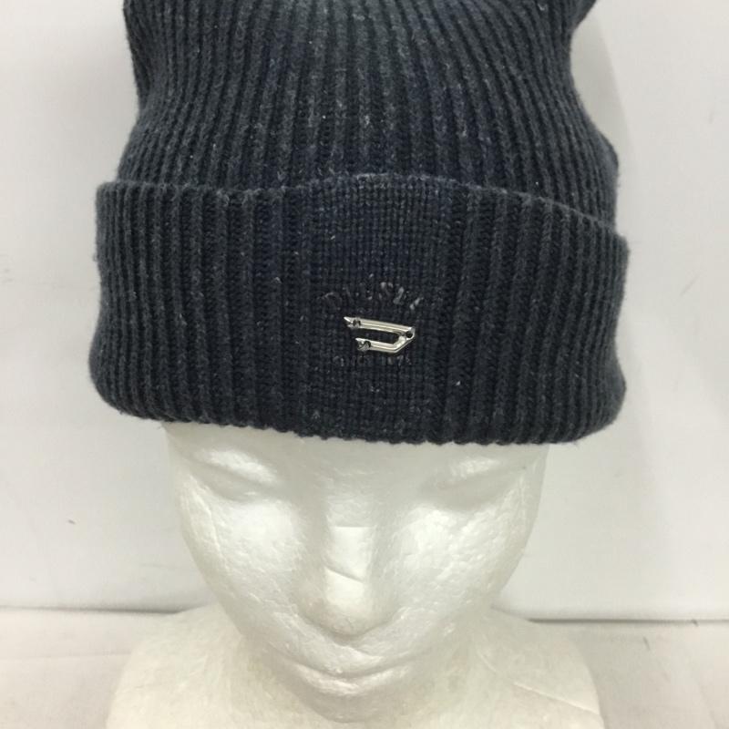 ディーゼル DIESEL 帽子 ニット帽 ロゴ、文字 紺 / ネイビー /  メンズ USED 古着 中古 10151045