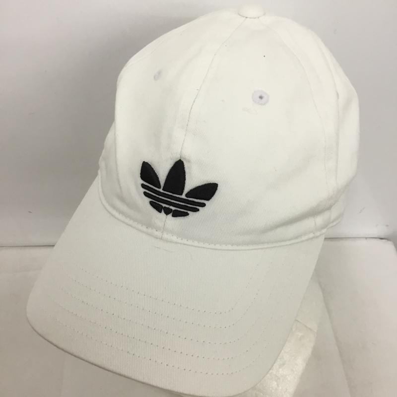 アディダス adidas 帽子 キャップ JC6025 ベースボールキャップ トレフォイル ワンポイント 白 / ホワイト /  メンズ USED 古着 中古 10151052