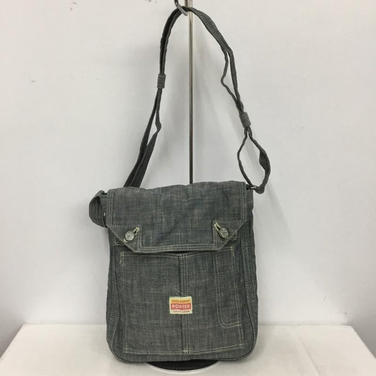 ポーター PORTER ショルダーバッグ ショルダーバッグ リバーシブル 70周年 デニム シャンブレー ロゴ、文字 青 / ブルー /  メンズ USED 古着 中古 10151061