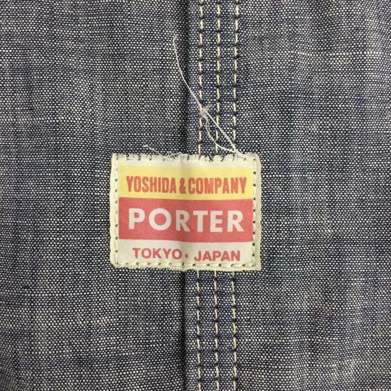 ポーター PORTER ショルダーバッグ ショルダーバッグ リバーシブル 70周年 デニム シャンブレー ロゴ、文字 青 / ブルー /  メンズ USED 古着 中古 10151061