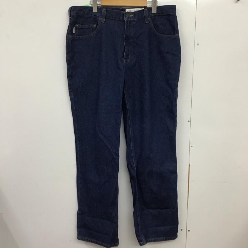 カーハート Carhartt パンツ デニム、ジーンズ デニムパンツ ワイドパンツ カジュアルパンツ 36インチ 無地 インディゴ / インディゴ /  メンズ USED 古着 中古 10151072